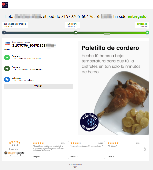 seguimiento de envíos