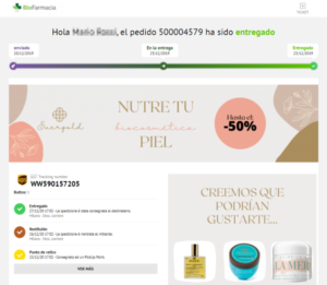 Pagina Tracking UPS