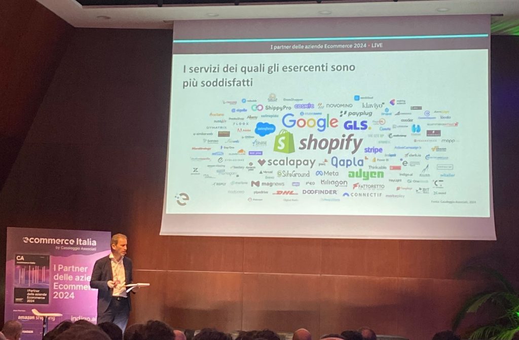 I servizi partner più apprezzati dall'eCommerce in Italia - Rapporto Casaleggio 2024